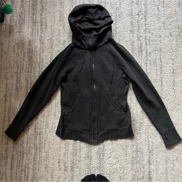 Lululemon Black Full Zip Scuba Hoodie Size 10 - Picture 4 of 15